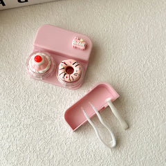 Lovely Pastel-Style Cake Coloured Contact Lens Case