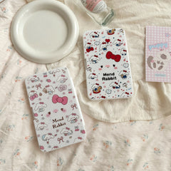 Pastel Bow Lop Ear Bunny Diary Coloured Contact Lens Case