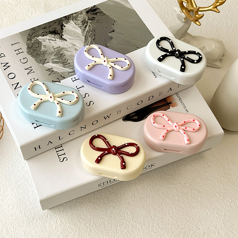 Dainty Dot Ribbon Coloured Contact Lens Case Main image