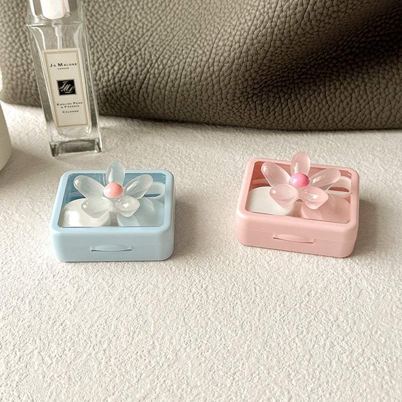 Pastel Blossom Coloured Contact Lens Case Secondary image