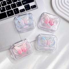 Crystal Gradient Butterfly Coloured Contact Lens Case