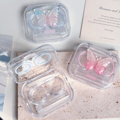Crystal Gradient Butterfly Coloured Contact Lens Case