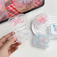 Crystal Gradient Butterfly Coloured Contact Lens Case