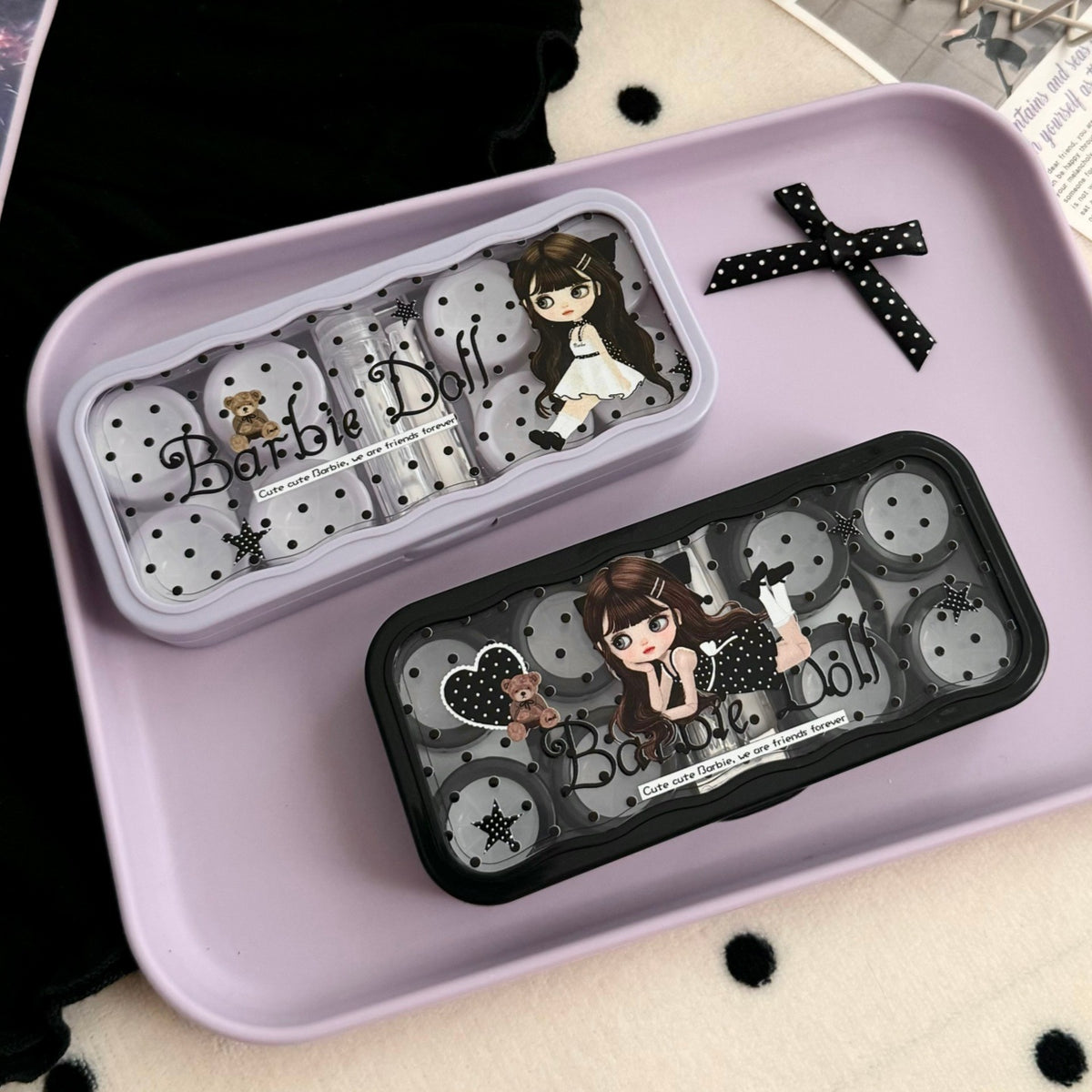 Barbie Doll Coloured Contact Lens Case
