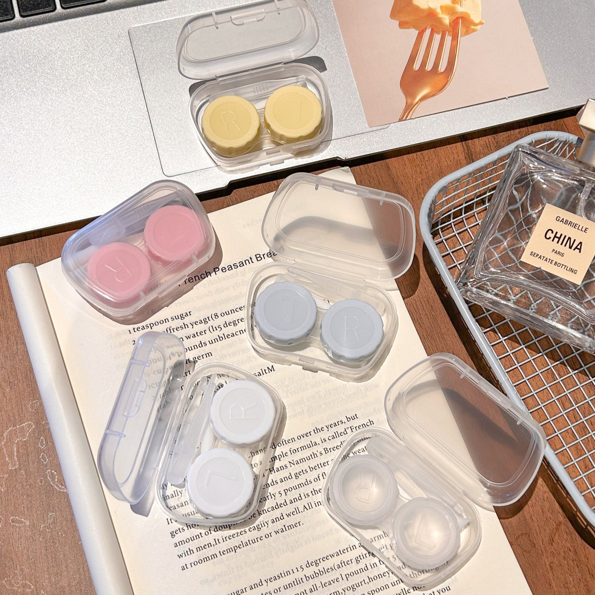 Macaron Pastel Pocket Coloured Contact Lens Case