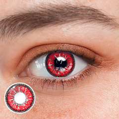 Cosplay ICE Red Prescription Coloured Contact Lenses