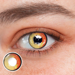 Cosplay Anime red brown Prescription Coloured Contact Lenses