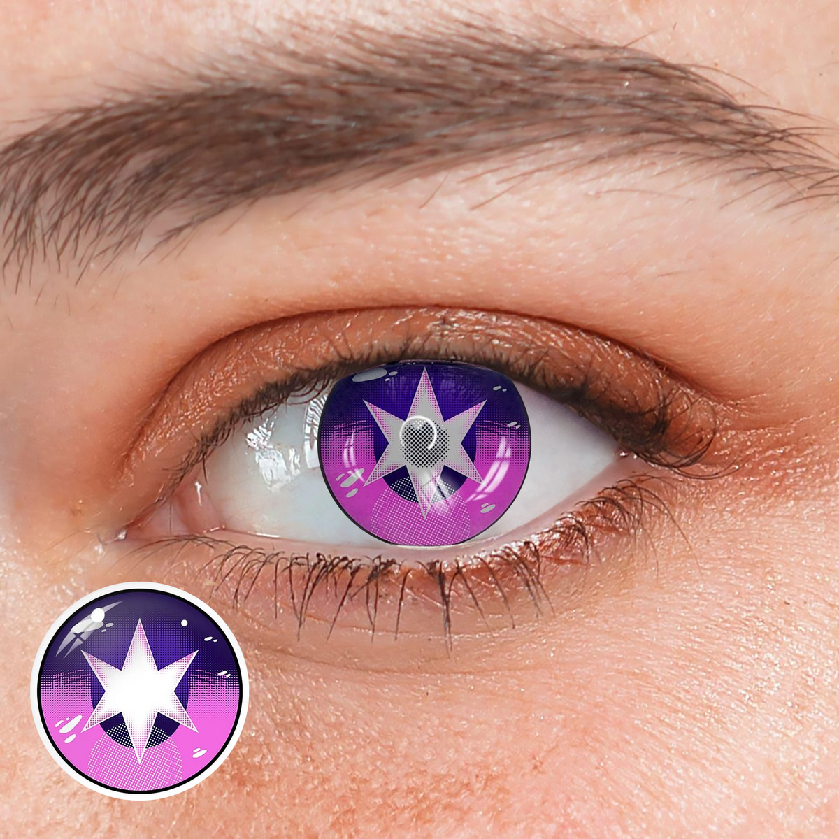 Cosplay Oshi No Ko Hoshino Ai Violet Colored Contact Lenses