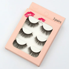 New Waterproof  3 Piece G303 Mink Hair Eyelashes