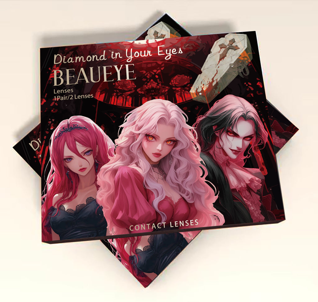 Cosplay Lucifer's Eye Red Prescription Coloured Contact Lenses