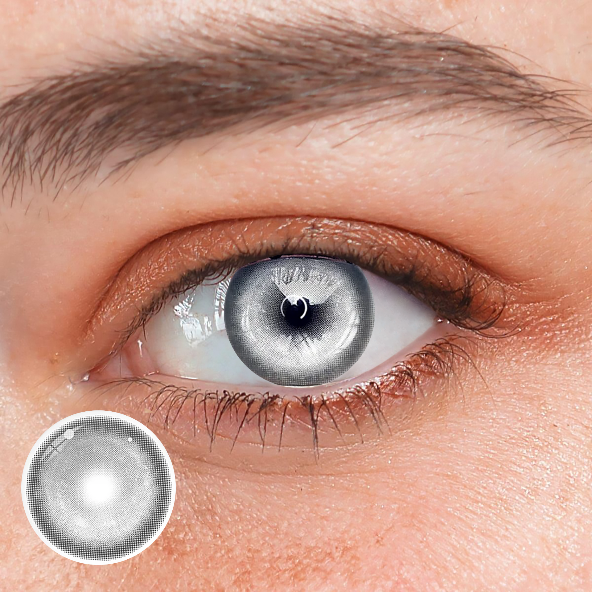 Cosplay KOI Gray Coloured Contact Lenses Main image