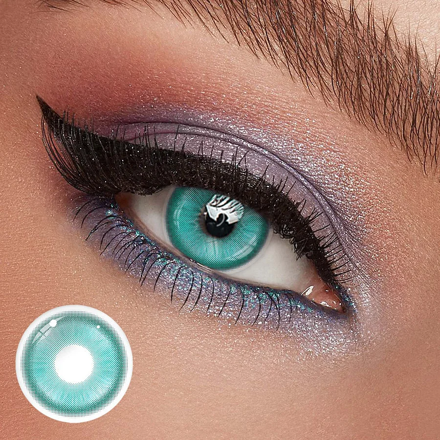 Cosplay Fairy Mint Green Coloured Contact Lenses Main image