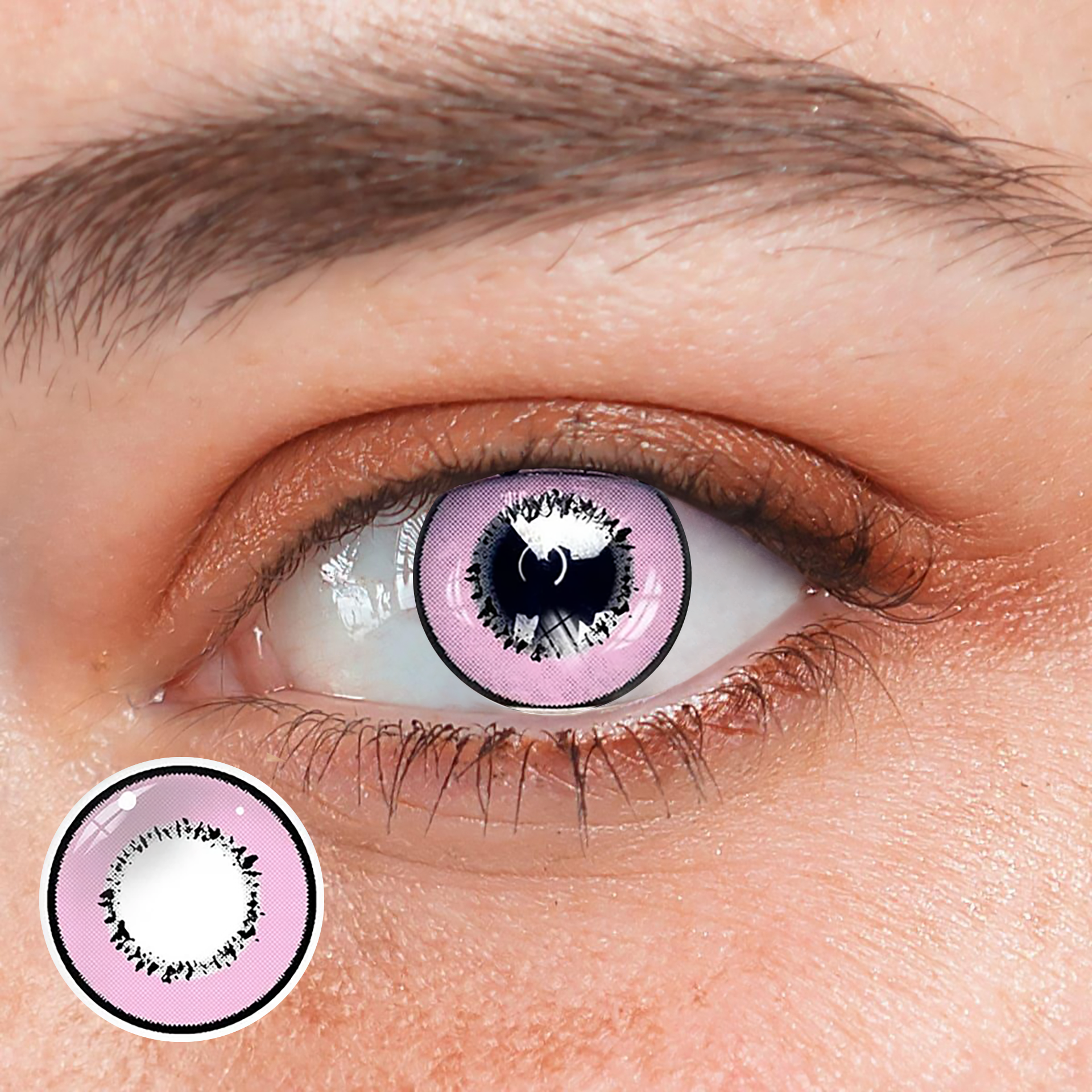 Cosplay Element Pink Prescription Coloured Contact Lenses Main image