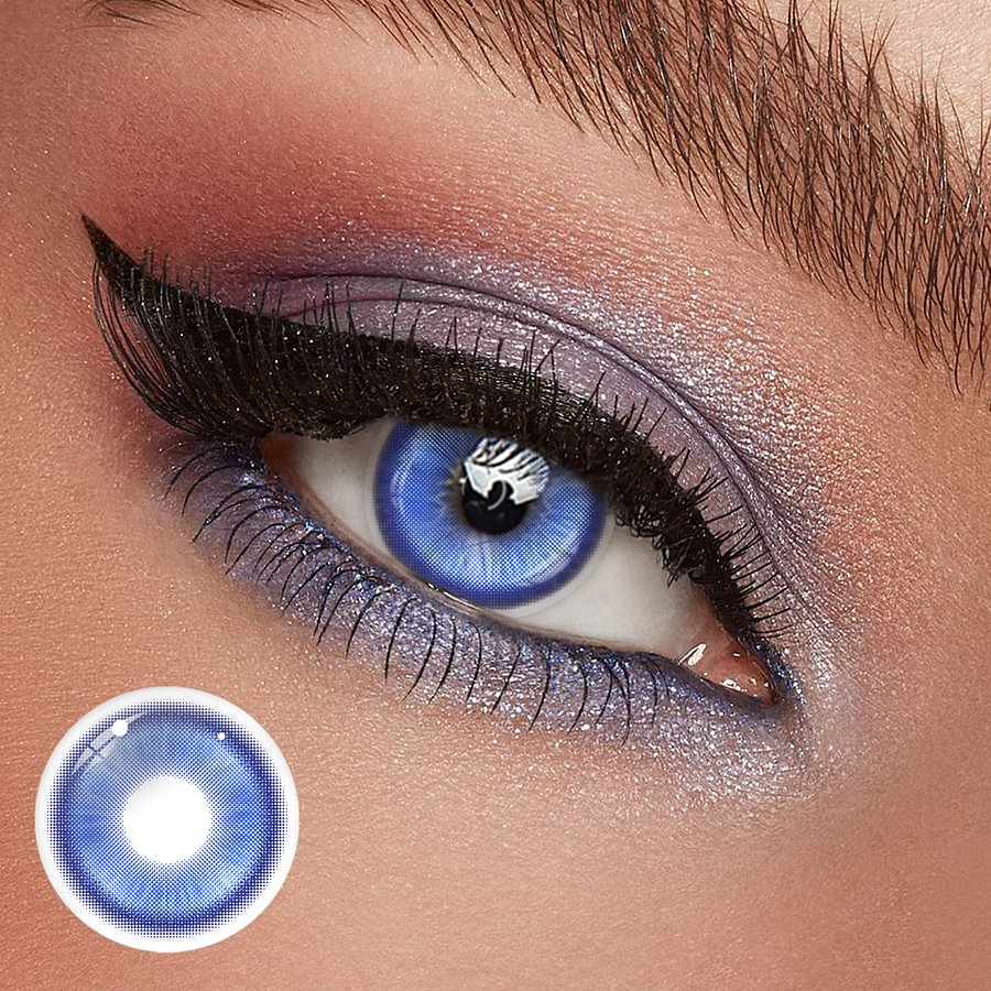 Cosplay Fairy Dark Blue Coloured Contact Lenses Main image
