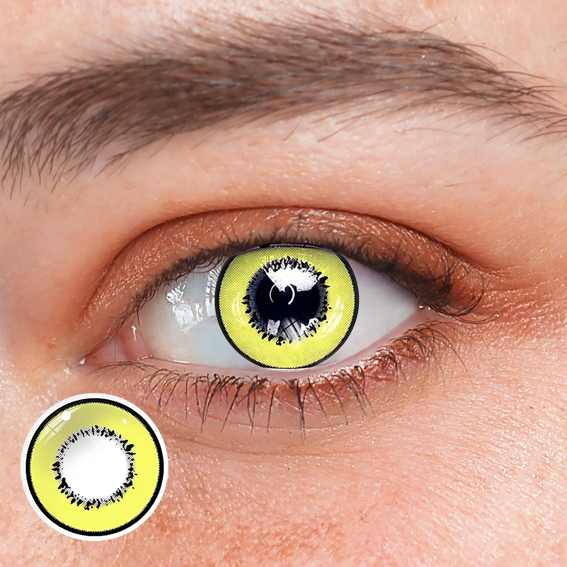 Cosplay Element Yellow Prescription Coloured Contact Lenses Main image