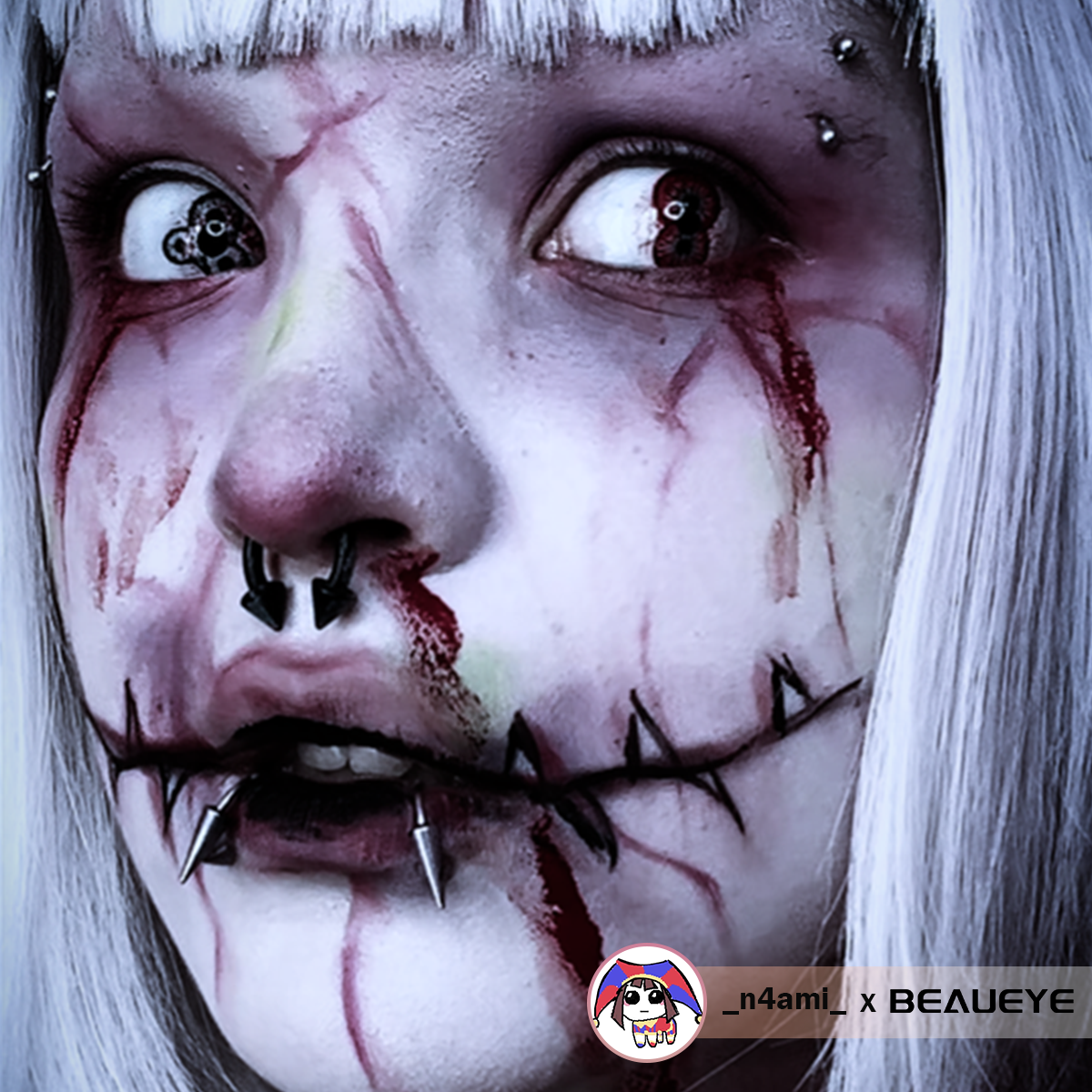 Cosplay Devil Date Eyes Black ColouredContact Lenses Secondary image