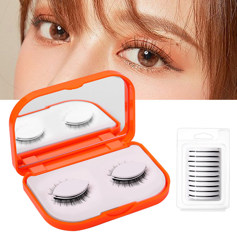 New Eye-Shaped Support Little Devil Self-Adhesive False Eyelashes Natural Piece Mink Hair Eyelashes