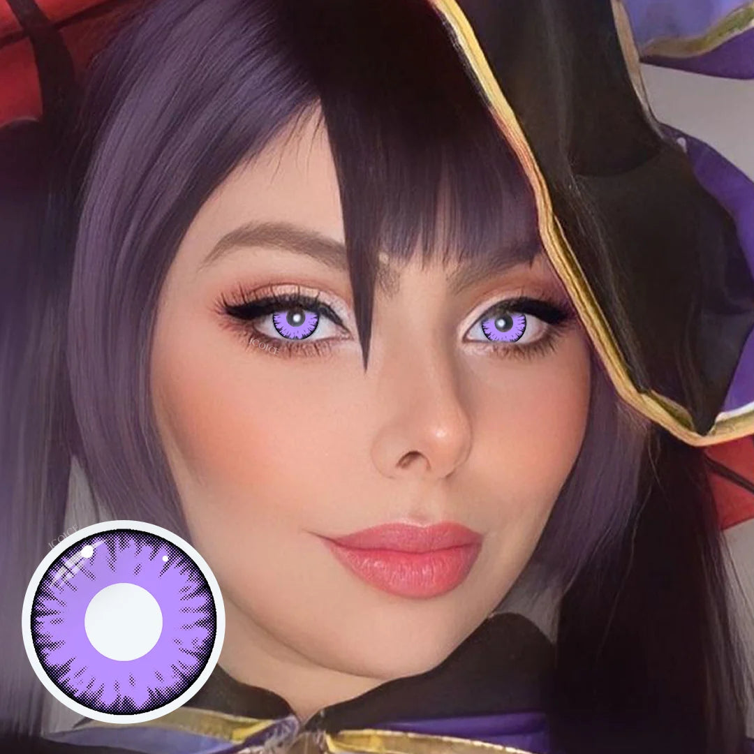 Cosplay Lucifer's Eye Purple Prescription Colored Contact Lenses