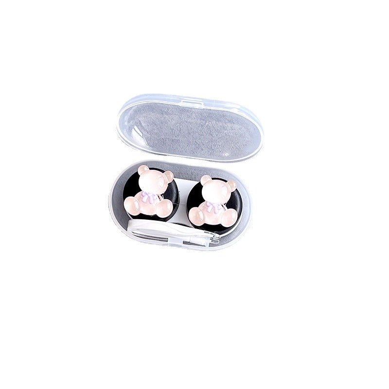 INS Simple Bear Colored Contact Lens Case