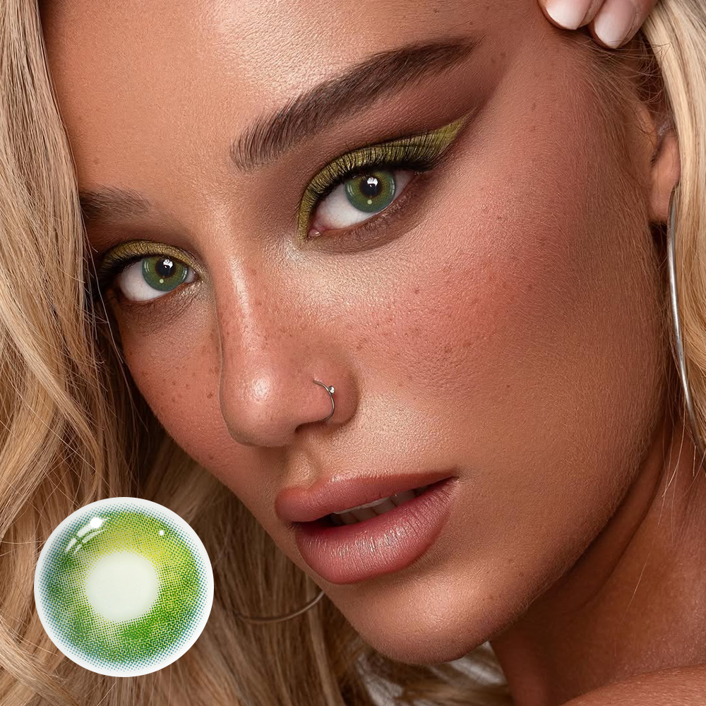 lracema Green Prescription Coloured Contact Lenses Secondary image