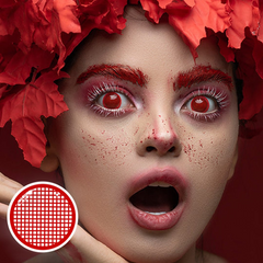 Halloween Red Mesh Colored Contact Lenses