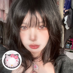 Cosplay Sweet Kitty Pink Colored Contact Lenses