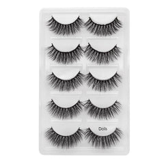 New 3D 5 Piece Dolls Mink Hair Eyelashes