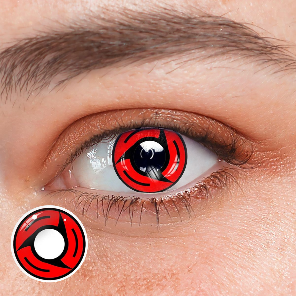 Cosplay Sharingan Bladed Red Colored Contact Lenses