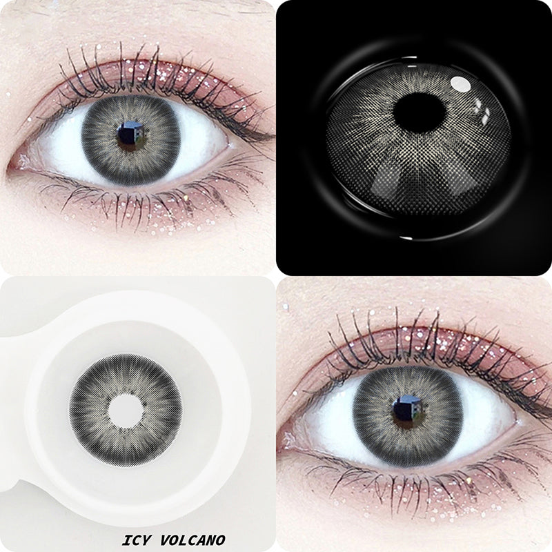 Amazonia Icy Volcano Gray Prescription Coloured Contact Lenses Secondary image