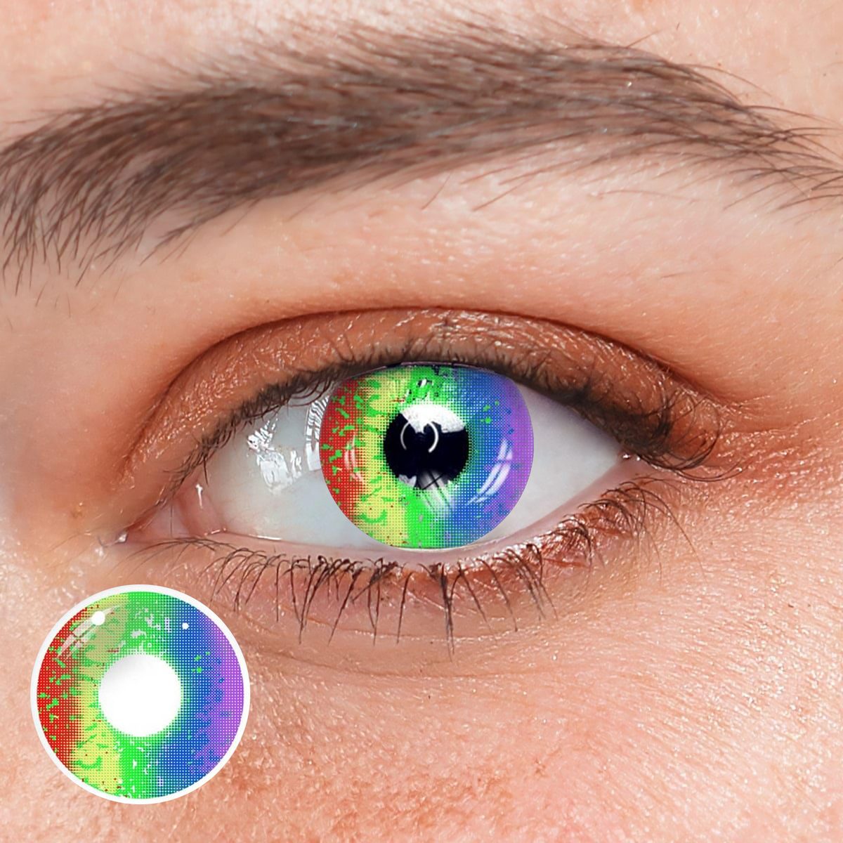 Halloween Rainbow Colored Contact Lenses