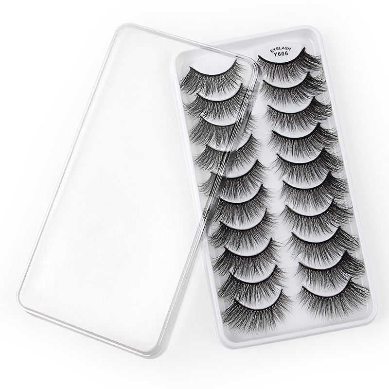 3D European and American Cat Eye 10 Piece Mink Hair Eyelashes