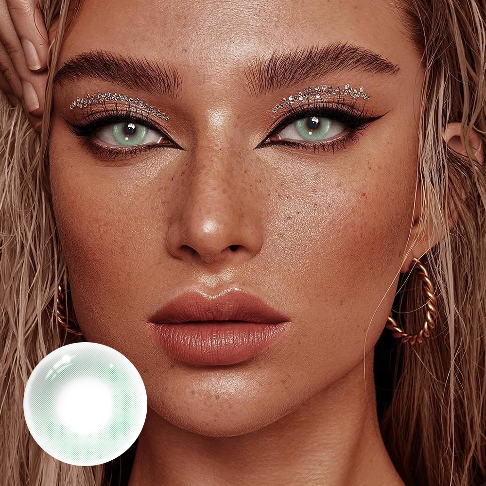 Bamboo Green Coloured Contact Lenses Secondary image