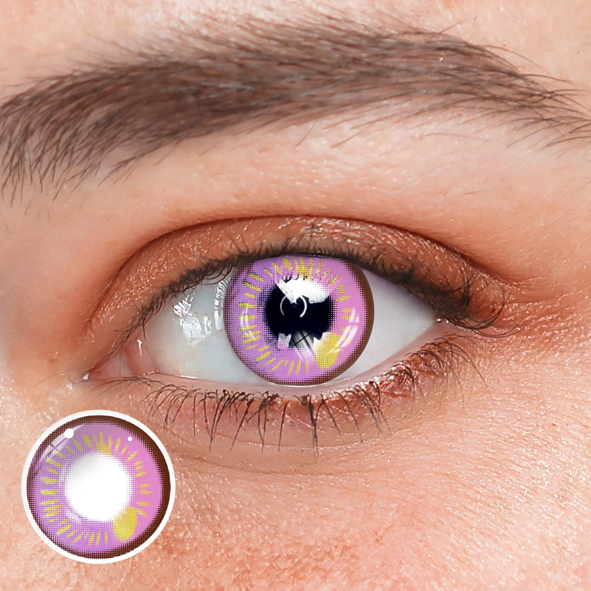 Cosplay Anime Purple Prescription Contact Lenses Main image