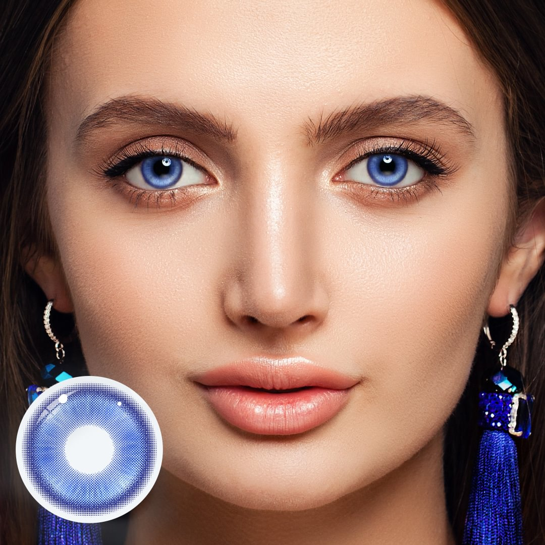 Cosplay Fairy Dark Blue Coloured Contact Lenses Secondary image