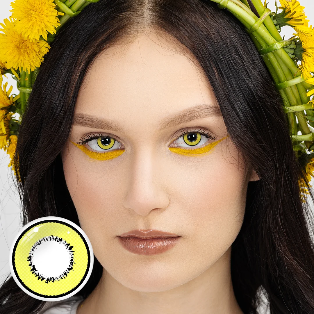 Cosplay Element Yellow Prescription Coloured Contact Lenses Secondary image