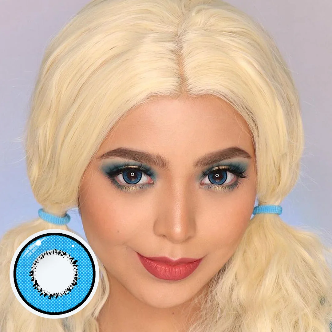 Cosplay Element Blue Prescription Coloured Contact Lenses Secondary image
