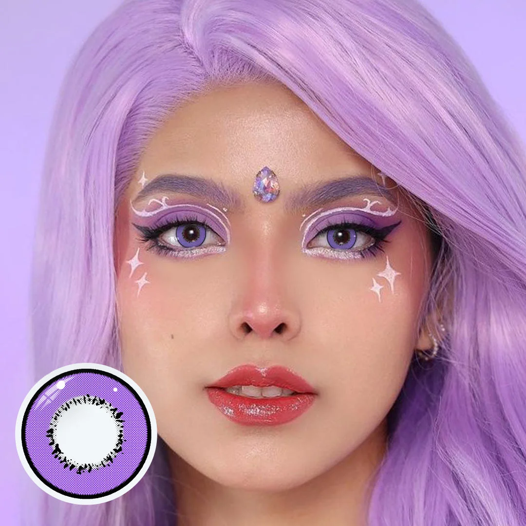 Cosplay Element Purple Prescription Coloured Contact Lenses Secondary image