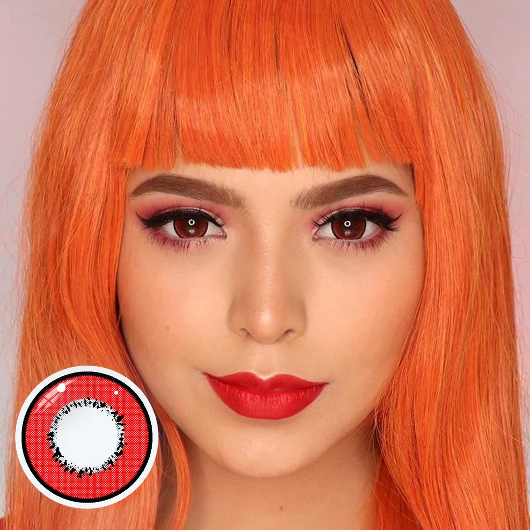Cosplay Element Red Prescription Coloured Contact Lenses Secondary image