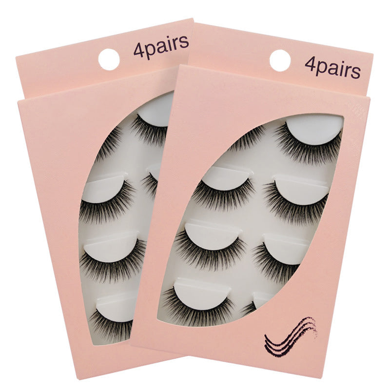 New Natural Slim 4 Piece G100 Mink Hair Eyelashes