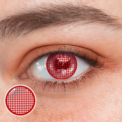 Halloween Red Mesh Colored Contact Lenses