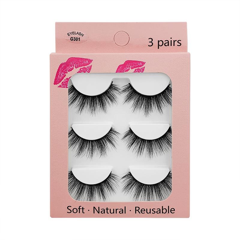 3D Natural Bridal Makeup 3 Piece Mink Hair Eyelashes