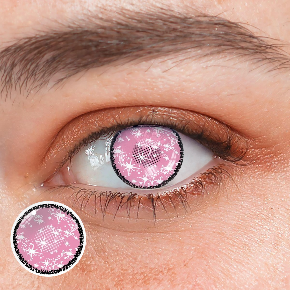 Cosplay Coral Pink Coloured Contact Lenses