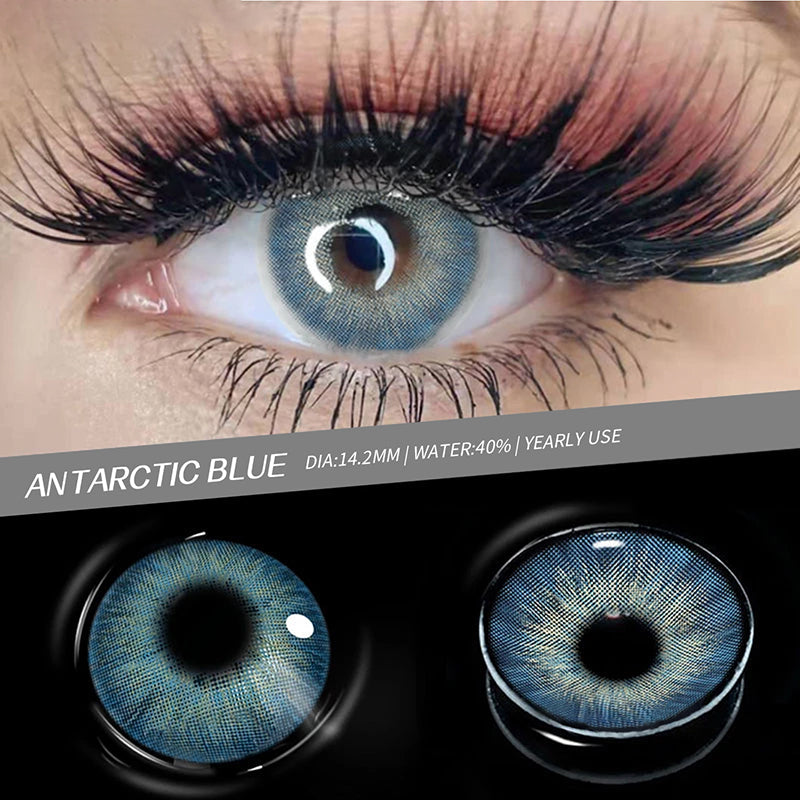 Amazonia Antarctic Blue Prescription Coloured Contact Lenses Main image