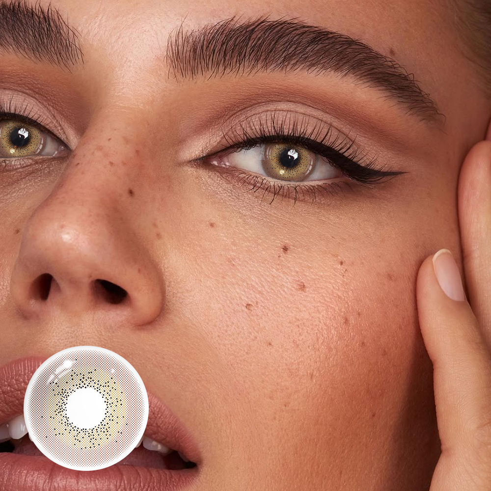 Gimlet Brown Coloured Contact Lenses Secondary image