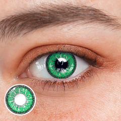 Cosplay ICE Green Prescription Colored Contact Lenses