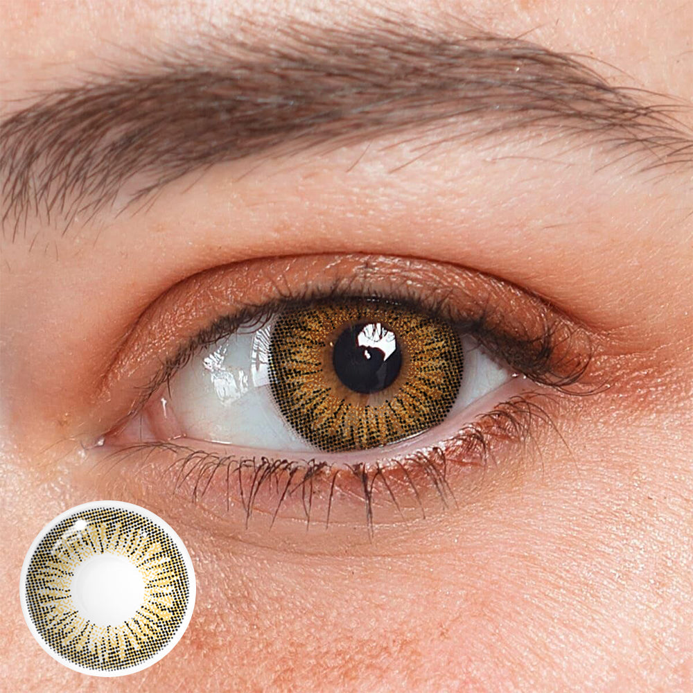 Bruna Brown Prescription Coloured Contact Lenses Main image