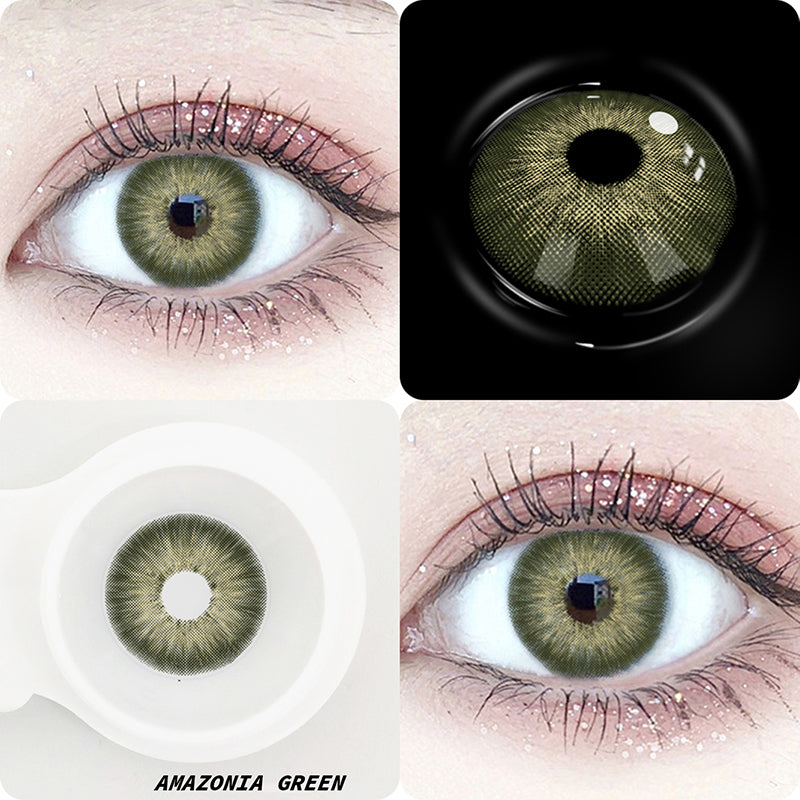 Amazonia Green Prescription Coloured Contact Lenses Secondary image