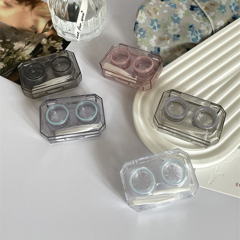 Ins Mini Simple Colored Contact Lens Case