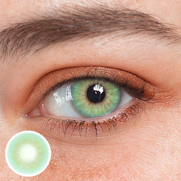 Perla Light Green Prescription Colored Contact Lenses