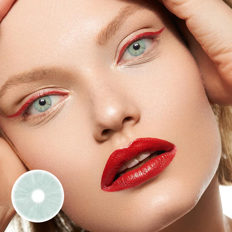 Clover Green Prescription Coloured Contact Lenses Secondary image